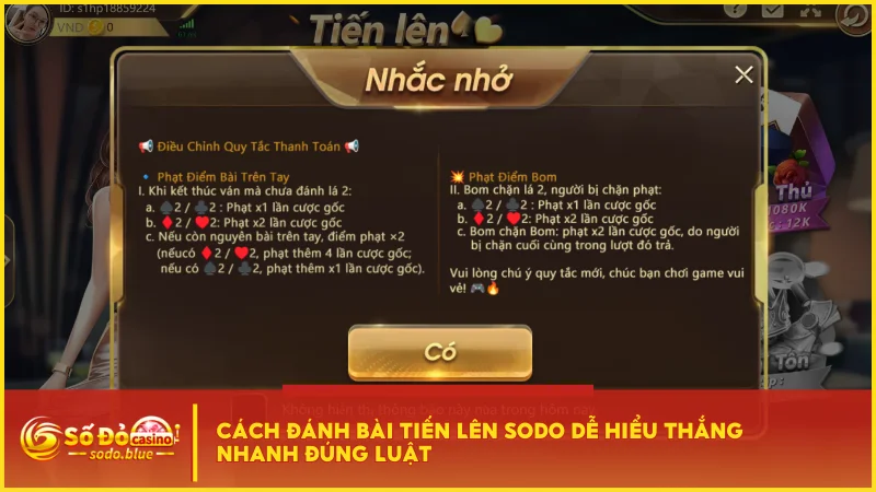 Cách đánh bài Tiến Lên SODO dễ hiểu thắng nhanh đúng luật