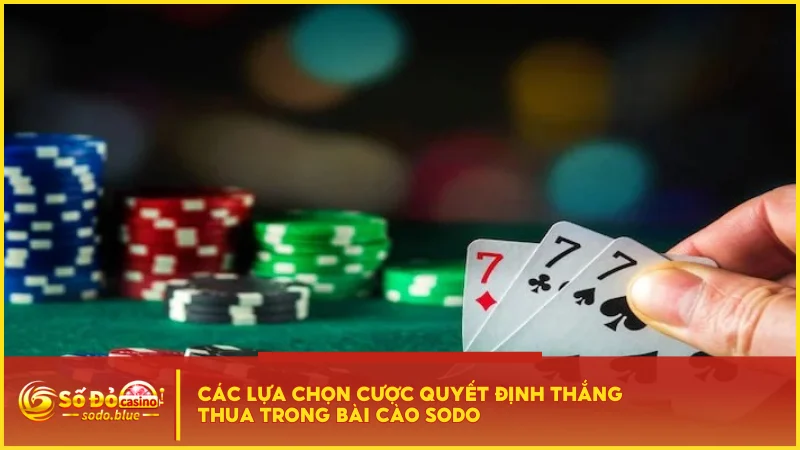 Các lựa chọn cược quyết định thắng thua trong bài cào SODO