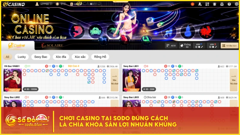 Chơi Casino tại SODO đúng cách là chìa khóa săn lợi nhuận khủng