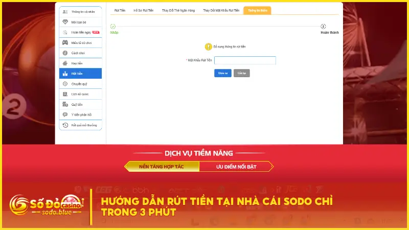 Người chơi có thể rút tiền nhanh chóng chỉ trong 2–3 phút nhờ hệ thống xử lý tự động
