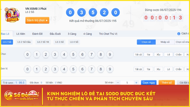 Kinh nghiệm lô đề tại SODO được đúc kết từ thực chiến và phân tích chuyên sâu