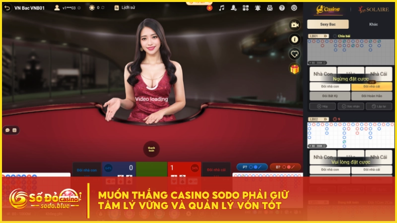 Muốn thắng Casino SODO phải giữ tâm lý vững và quản lý vốn tốt