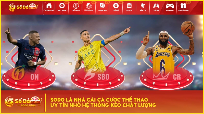 SODO là nhà cái cá cược thể thao uy tín nhờ hệ thống kèo chất lượng