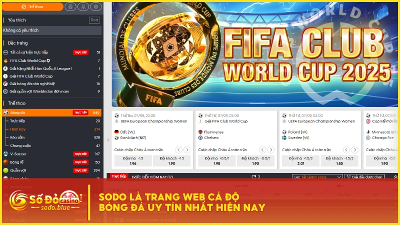 SODO là trang web cá độ bóng đá uy tín nhất hiện nay