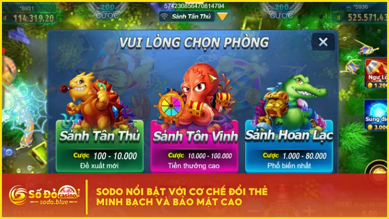 SODO nổi bật với cơ chế đổi thẻ minh bạch và bảo mật cao