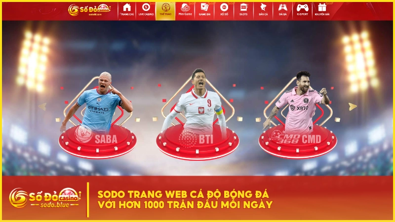 SODO trang web cá độ bóng đá với hơn 1000 trận đấu mỗi ngày