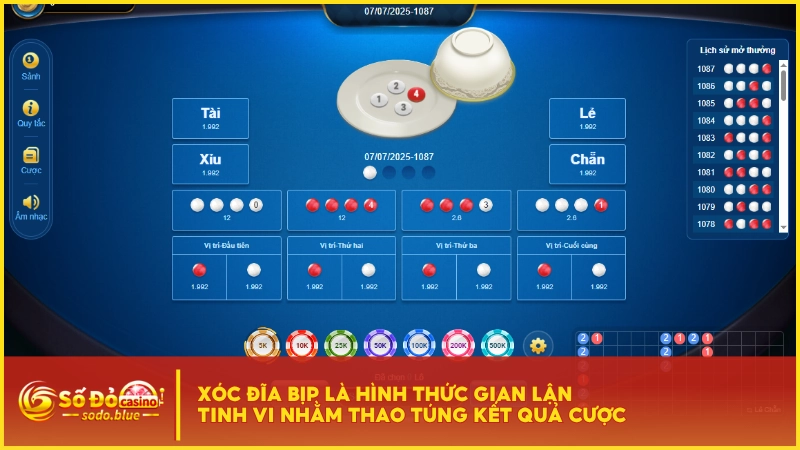 Xóc Đĩa bịp là hình thức gian lận tinh vi nhằm thao túng kết quả cược